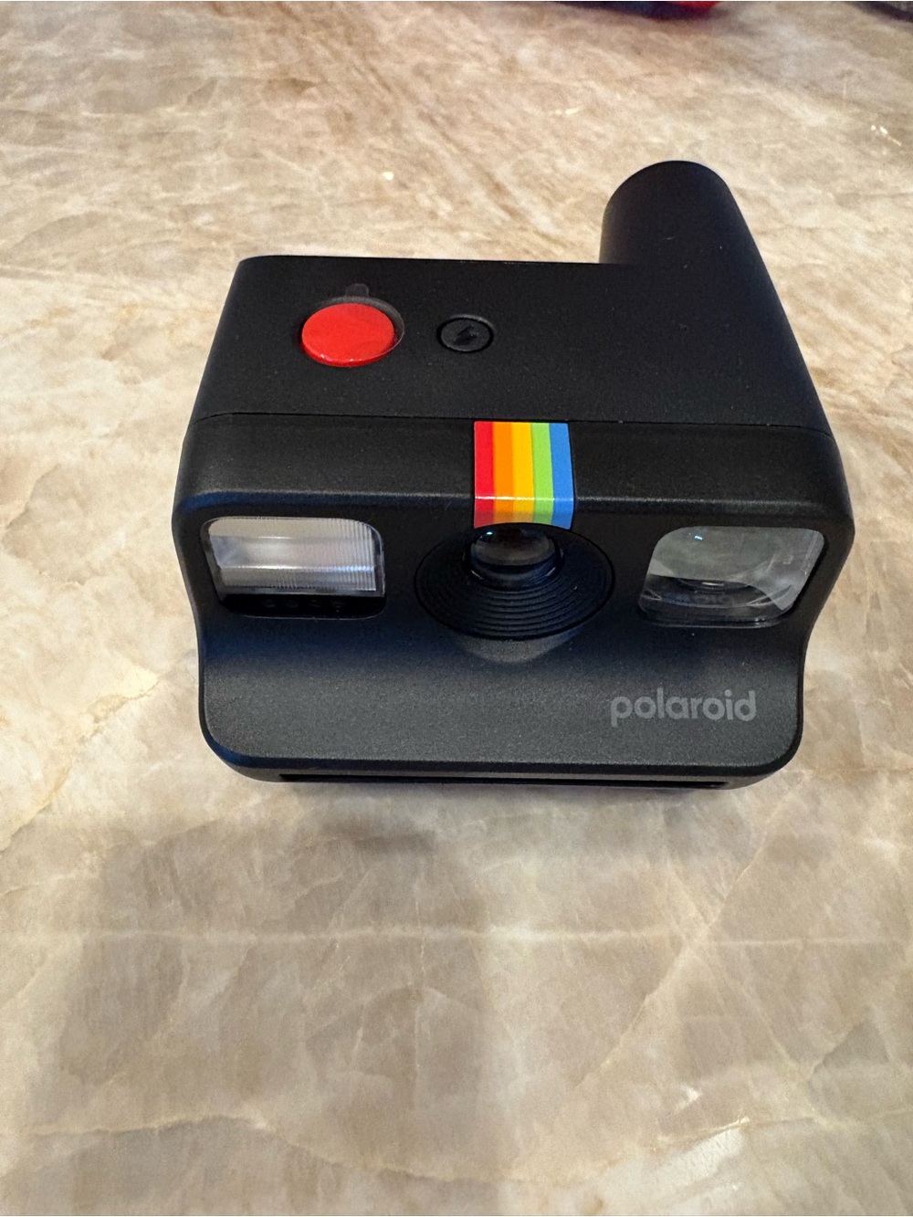 Polaroid Black Instant Camera with Rainbow Stripe